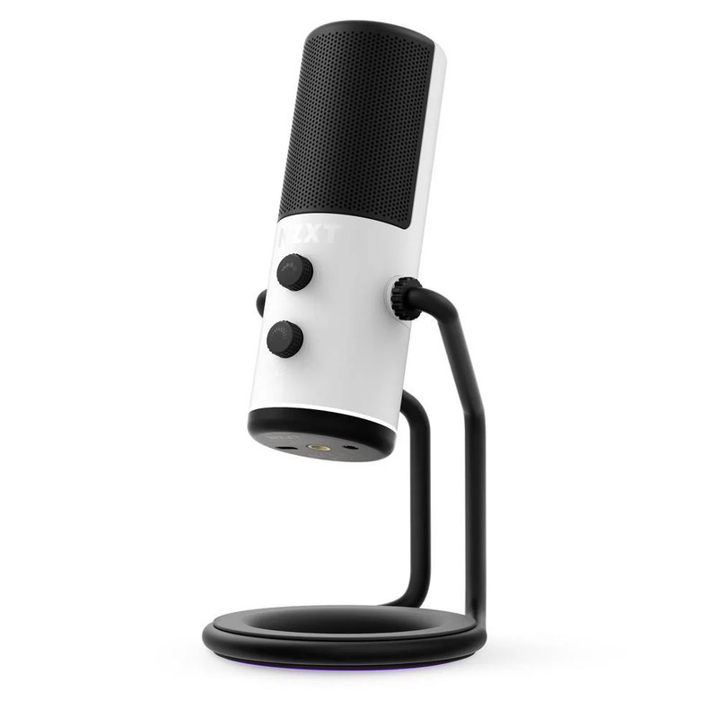 NZXT Capsule Cardioid USB Gaming/Streaming Microphone - White - ميكروفون